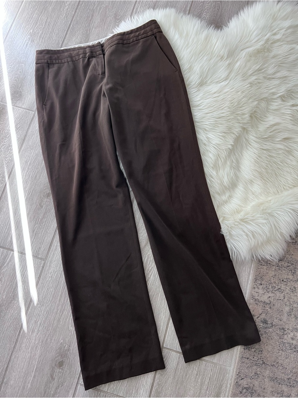 Sharagano Dark Brown Dress Pants - Straight Leg